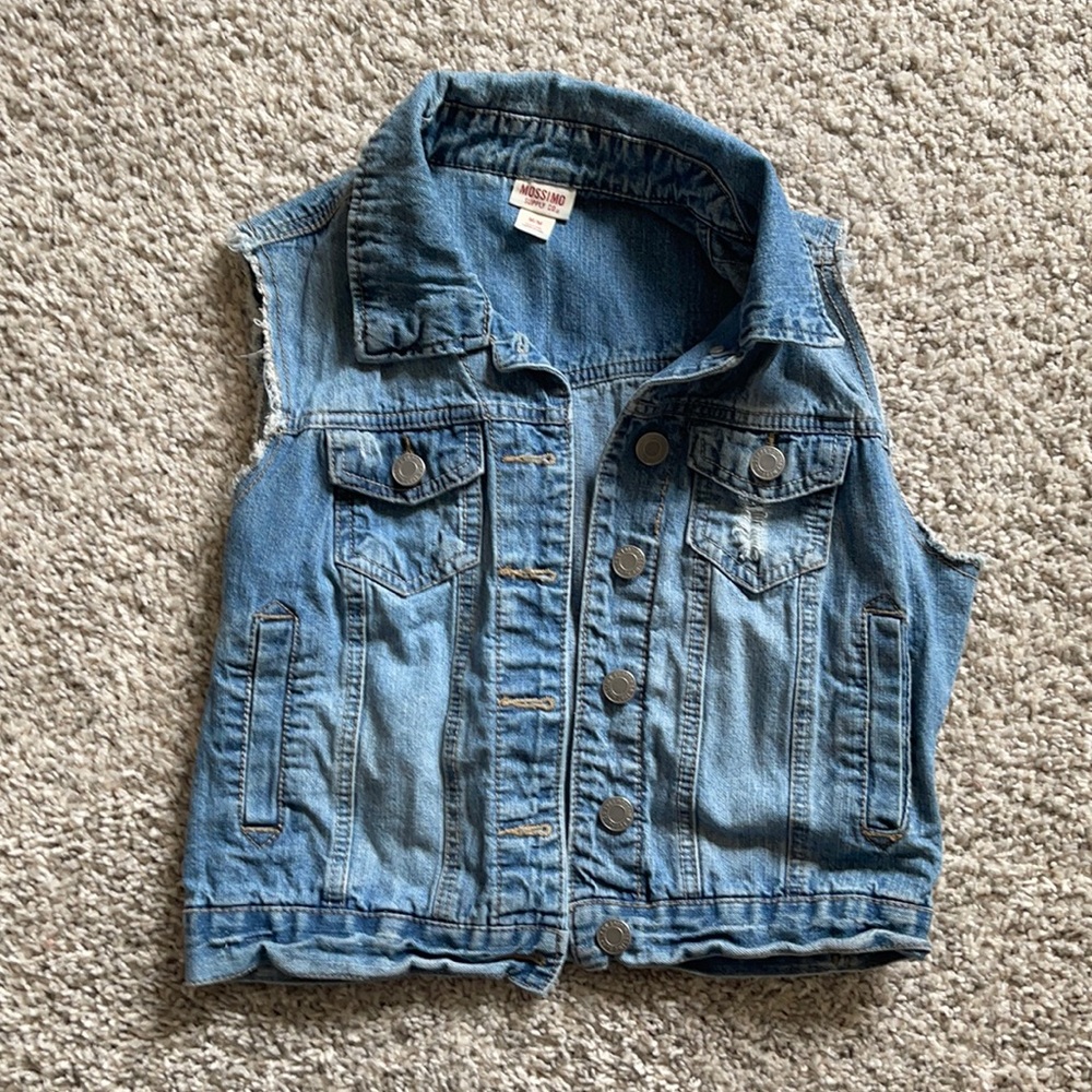 Blue denim vest